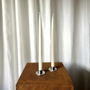 ESTER OG ERIK lysestage i børstet stål